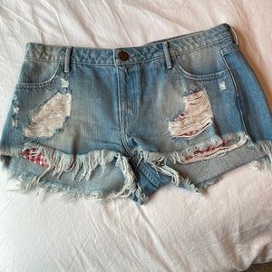 Denim jean shorts